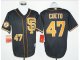 men's san francisco giants #47 johnny cueto black 2016 cool base stitched baseball jerseys