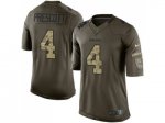 Youth Nike Dallas Cowboys #4 Dak Prescott Green Stitched NFL Limited Salute to Service Jersey