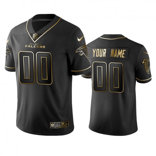 2019 Atlanta Falcons Custom Black Golden Edition Vapor Untouchable Limited Jersey - Men\'s