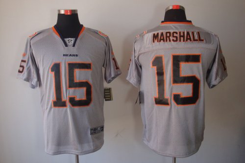 nike youth nfl chicago bears #15 marshall elite grey [lights out