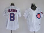 Baseball Jerseys chicago cubs dawson #8 m&n white(blue strip)