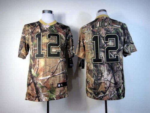 nike nfl indianapolis colts #12 luck elite camo jerseys