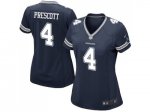 Women's Nike Dallas Cowboys #4 Dak Prescott Navy Blue Team Color Stitched NFL Jersey