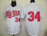 Baseball Jerseys jersey minnesota twins #34 puckett m&n white[bl