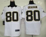 nike nfl new orleans saints #80 graham elite white jerseys