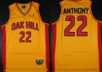 Oak Hill Academy #22 Carmelo Anthony Yellow Swingman Jersey