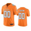 Miami Dolphins #00 Men's Orange Custom Color Rush Limited Jersey