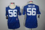 nike women nfl new york giants #56 taylor blue [breast cancer aw
