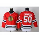 youth nhl chicago blackhawks #50 crawford red jerseys
