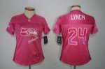 nike women nfl seattle seahawks #24 lynch pink [2012 fem fan]