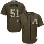 mlb majestic arizona diamondbacks #51 randy johnson green salute to service jerseys