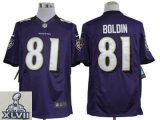 2013 super bowl xlvii nike baltimore ravens #81 boldin purple [n