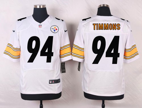nike pittsburgh steelers #94 timmons white elite jerseys