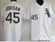 Baseball Jerseys chicago white sox #45 jordan white(black strip)