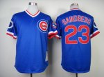 mlb chicago cubs #23 sandberg blue m&n 1984 jerseys