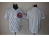 mlb chicago cubs blank white jerseys [blue strip]