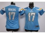 nike women nfl san diego chargers #17 rivers lt.blue jerseys