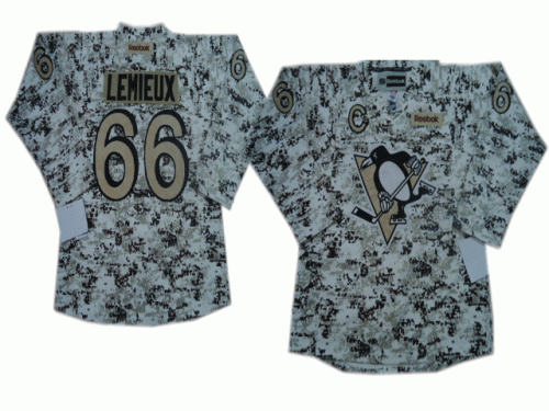 nhl pittsburgh penguins #66 lemieux camo jerseys