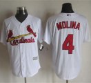 mlb jerseys st.louis cardinals #4 Molina White New