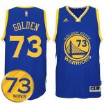 nba golden state warriors #73 wins blue golden 2016 record breaking season basketball jerseys
