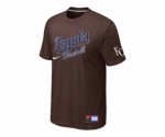 MLB Kansas City Royals Brown Nike Short Sleeve Practice T-Shirt