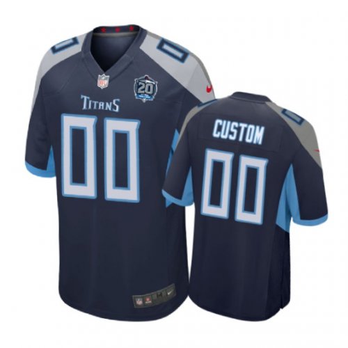 Tennessee Titans #00 Custom navy Nike Game Jersey - Men\'s