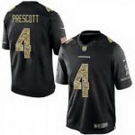 Men's Nike Dallas Cowboys #4 Dak Prescott Black Salute To Service Limited NFL Jerseys