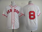 men mlb boston red sox #8 carl yastrzemski cream mitchell and ness 1936 throwback stitched baseball jersey