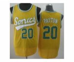 nba seattle supersonics #20 payton yellow-1 jerseys