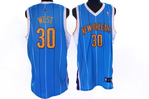 Basketball Jerseys new orleans hornets #30 west blue(stripe)