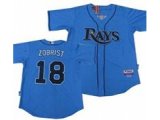 mlb tampa bay rays #18 zobrist lt.blue jerseys