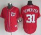 Nationals #31 Max Scherzer Red New Cool Base Stitched MLB Jersey