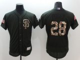 mlb san francisco giants #28 buster posey green salute to service flexbase authentic collection jerseys
