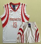 men nba houston rockets #13 james harden white home jersey suit