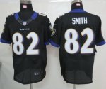 nike nfl baltimore ravens #82 smith elite black jerseys