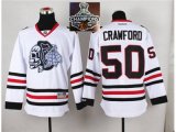 NHL Chicago Blackhawks #50 Corey Crawford White(White Skull) 201
