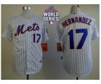 2015 World Series mlb jerseys new york mets #17 hernandez white(