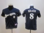 youth mlb jerseys Milwaukee Brewers 8# Ryan Braun blue Cool Base