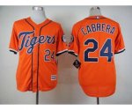 mlb jerseys detroit tigers #24 cabrera orange