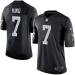 Men's Oakland Raiders #7 marquette king Black Game Nike NFL Jerseys