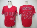MLB Jerseys Los Angeles Angels 48 Hunter Red Cool Base