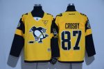 Men Pittsburgh Penguins #87 Sidney Crosby Gold 2017 Stadium Series Stitched NHL Jersey