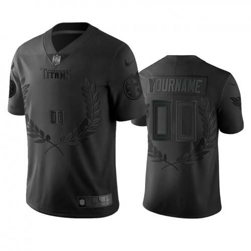 Tennessee Titans Custom Black Vapor Limited Jersey - Men\'s