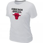 women nba chicago bulls big & tall primary logo White T-shirt