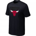 nba chicago bulls big & tall primary logo Black T-shirt
