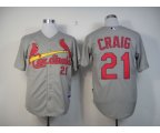 mlb st. louis cardinals #21 craig grey jerseys