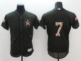 mlb houston astros #7 craig biggio green salute to service flexbase authentic collection cooperstown jerseys