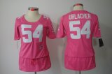 nike women nfl chicago bears #54 urlacher pink [breast cancer aw