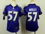 nike youth nfl baltimore ravens #57 mosley purple jerseys