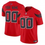 Custom 2024 New Houston Texans Red Stitched Alternate F.U.S.E Vapor Football Jersey Style 3
